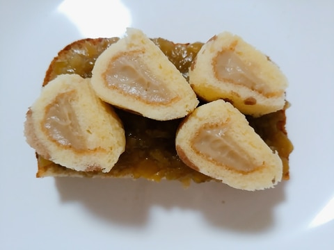 茄子ジャムと東京バナナのトースト